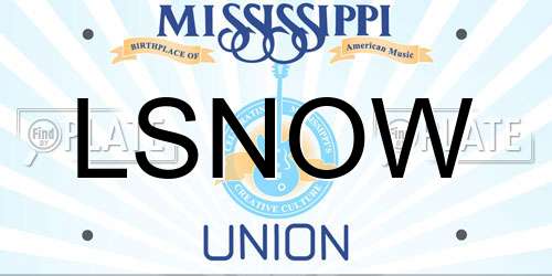 LSNOW Mississippi License Plate