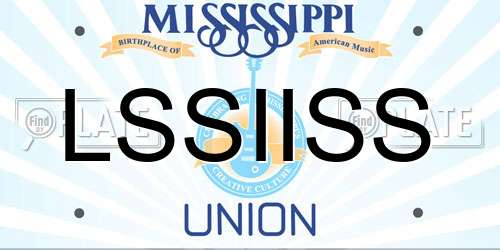 LSSIISS Mississippi License Plate