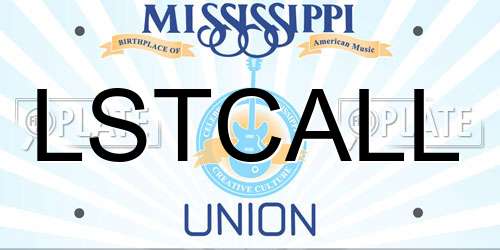 LSTCALL Mississippi License Plate