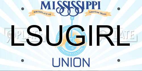 LSUGIRL Mississippi License Plate