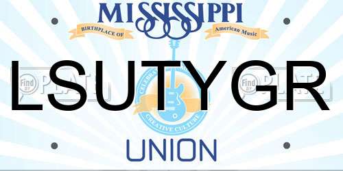 LSUTYGR Mississippi License Plate