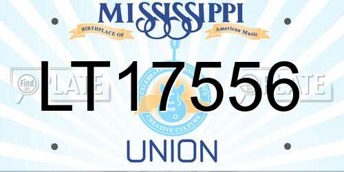 LT17556 Mississippi License Plate