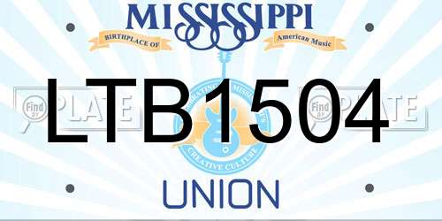 LTB1504 Mississippi License Plate