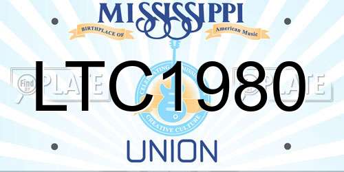 LTC1980 Mississippi License Plate