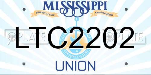 LTC2202 Mississippi License Plate