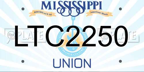 LTC2250 Mississippi License Plate