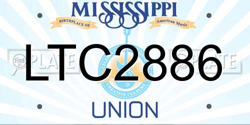 LTC2886 Mississippi License Plate
