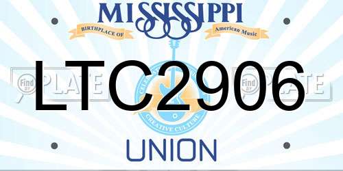 LTC2906 Mississippi License Plate