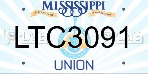 LTC3091 Mississippi License Plate