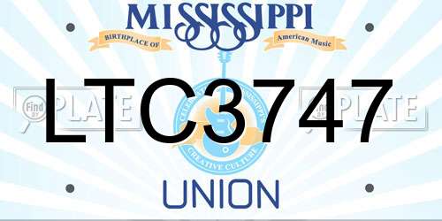 LTC3747 Mississippi License Plate