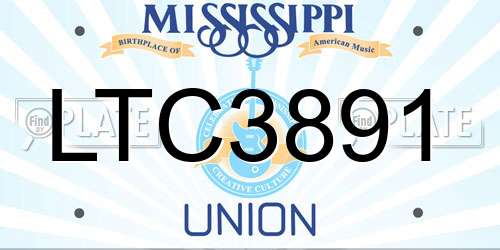 LTC3891 Mississippi License Plate