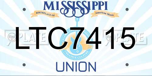 LTC7415 Mississippi License Plate