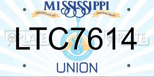 LTC7614 Mississippi License Plate