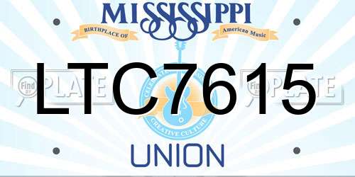LTC7615 Mississippi License Plate