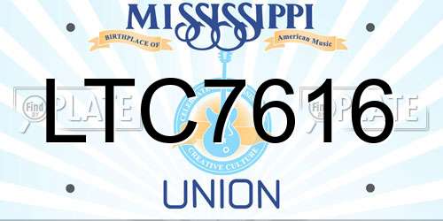 LTC7616 Mississippi License Plate