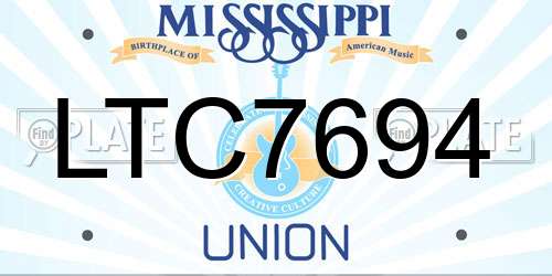 LTC7694 Mississippi License Plate