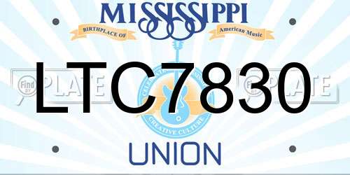 LTC7830 Mississippi License Plate