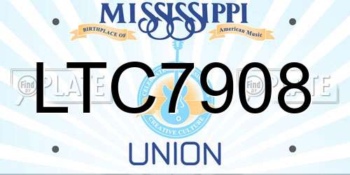 LTC7908 Mississippi License Plate