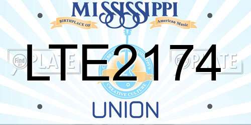 LTE2174 Mississippi License Plate