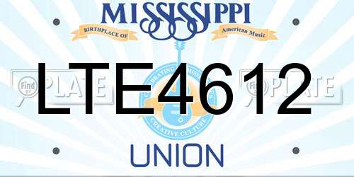 LTE4612 Mississippi License Plate