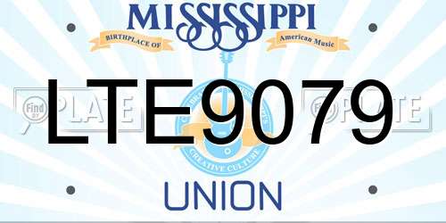 LTE9079 Mississippi License Plate