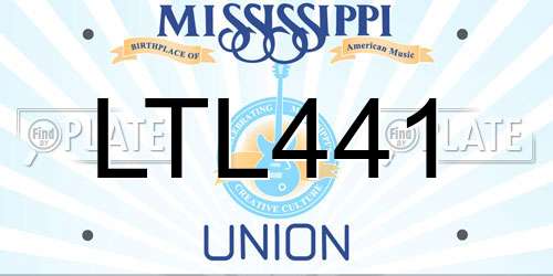 LTL441 Mississippi License Plate