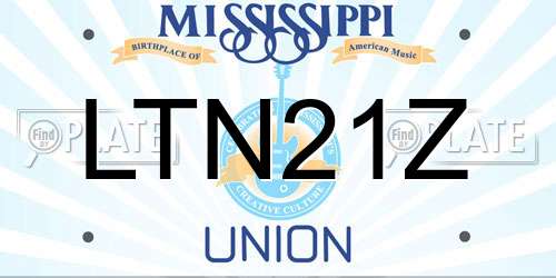 LTN21Z Mississippi License Plate
