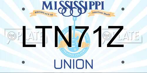 LTN71Z Mississippi License Plate