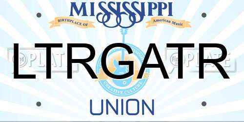 LTRGATR Mississippi License Plate
