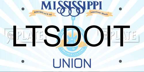 LTSDOIT Mississippi License Plate