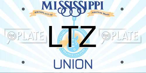 LTZ Mississippi License Plate