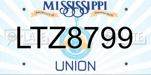 LTZ8799 Mississippi License Plate