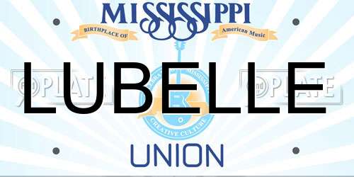 LUBELLE Mississippi License Plate