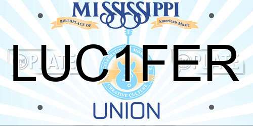 LUC1FER Mississippi License Plate