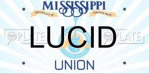 LUCID Mississippi License Plate