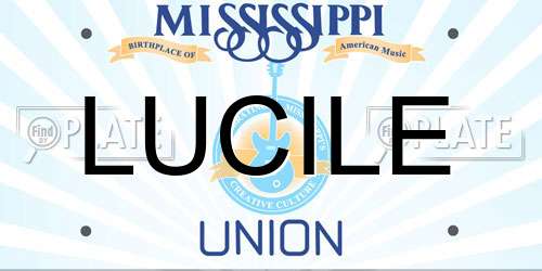 LUCILE Mississippi License Plate