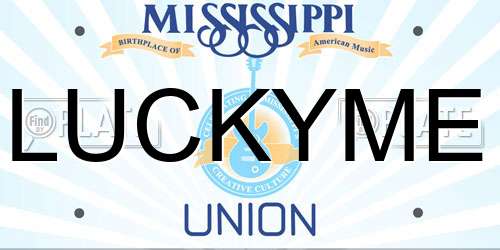 LUCKYME Mississippi License Plate
