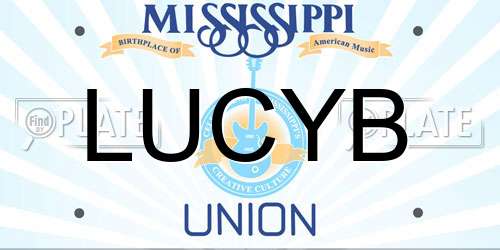 LUCYB Mississippi License Plate
