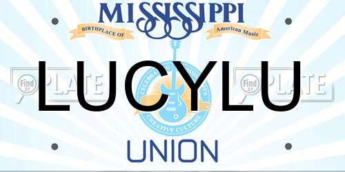 LUCYLU Mississippi License Plate