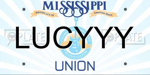 LUCYYY Mississippi License Plate