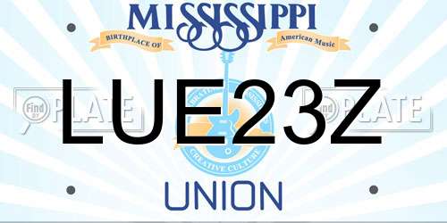 LUE23Z Mississippi License Plate