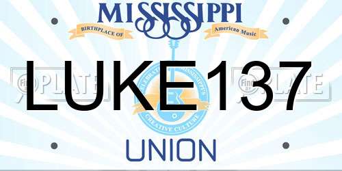 LUKE137 Mississippi License Plate