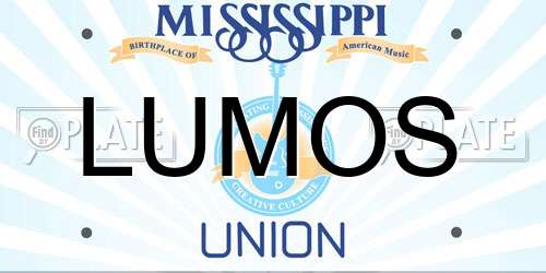 LUMOS Mississippi License Plate