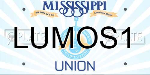 LUMOS1 Mississippi License Plate