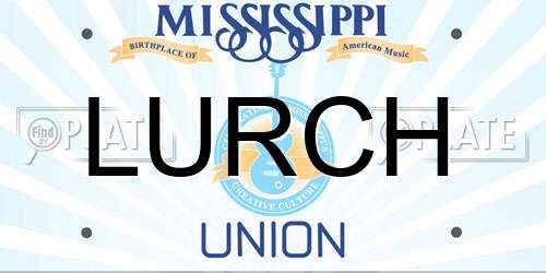 LURCH Mississippi License Plate