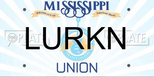 LURKN Mississippi License Plate