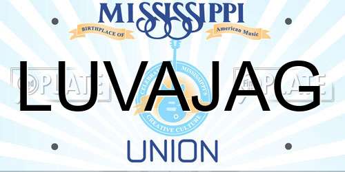 LUVAJAG Mississippi License Plate