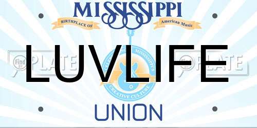 LUVLIFE Mississippi License Plate