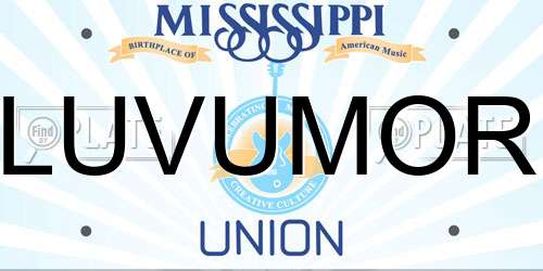 LUVUMOR Mississippi License Plate
