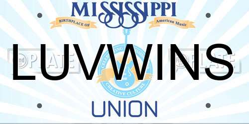 LUVWINS Mississippi License Plate